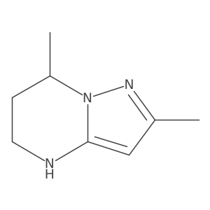 2,7-Dimethyl-4H,5H,6H,7H-pyrazolo[1,5-a]pyrimidine结构式