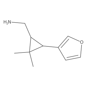 [3-(Furan-3-yl)-2,2-dimethylcyclopropyl]methanamine Structure
