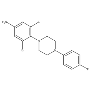 3-Bromo-5-chloro-4-(4-(4-fluorophenyl)piperazin-1-yl)aniline Structure