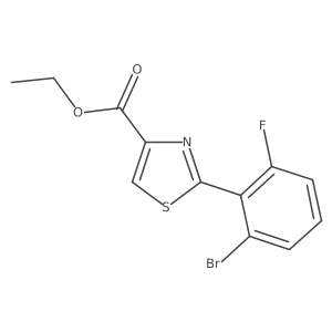 Ethyl 2-(2-Bromo-6-fluorophenyl)thiazole-4-carboxylate结构式