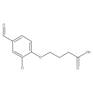 4-(2-Chloro-4-formylphenoxy)butanoic acid结构式