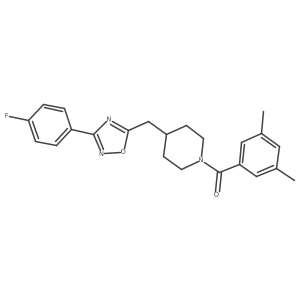 1-(3,5-Dimethylbenzoyl)-4-{[3-(4-fluorophenyl)-1,2,4-oxadiazol-5-yl]methyl}piperidine Structure