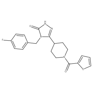 4-(4-fluorobenzyl)-5-[1-(2-furoyl)piperidin-4-yl]-2,4-dihydro-3H-1,2,4-triazol-3-one Structure