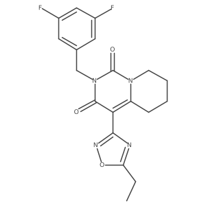 2-(3,5-difluorobenzyl)-4-(5-ethyl-1,2,4-oxadiazol-3-yl)-5,6,7,8-tetrahydro-1H-pyrido[1,2-c]pyrimidine-1,3(2H)-dione结构式