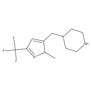 1-{[1-methyl-3-(trifluoromethyl)-1H-pyrazol-5-yl]methyl}piperazine结构式