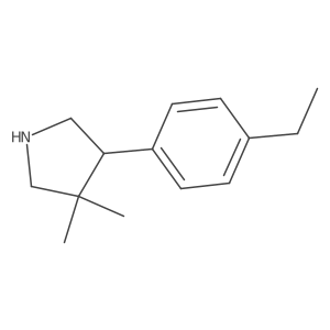 4-(4-Ethylphenyl)-3,3-dimethylpyrrolidine Structure