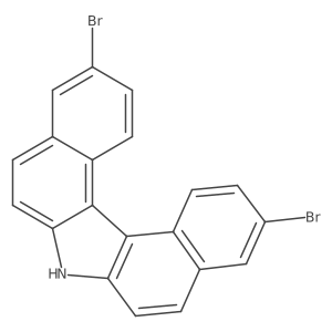 3,11-Dibromo-7H-dibenzo[c,g]carbazole结构式
