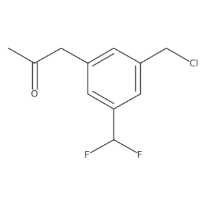 1-(3-(Chloromethyl)-5-(difluoromethyl)phenyl)propan-2-one结构式
