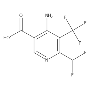 4-Amino-6-(difluoromethyl)-5-(trifluoromethyl)nicotinic acid Structure