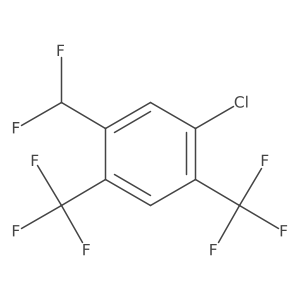 2,4-Bis(trifluoromethyl)-5-(difluoromethyl)chlorobenzene结构式