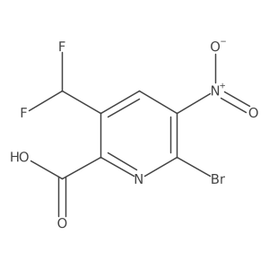6-Bromo-3-(difluoromethyl)-5-nitropicolinic acid Structure