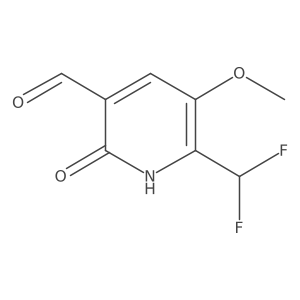 2-(Difluoromethyl)-6-hydroxy-3-methoxypyridine-5-carboxaldehyde结构式