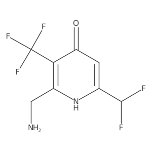 2-(Aminomethyl)-6-(difluoromethyl)-4-hydroxy-3-(trifluoromethyl)pyridine Structure