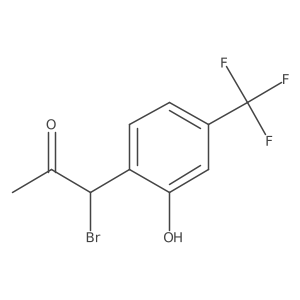 2-(1-Bromo-2-oxopropyl)-5-(trifluoromethyl)phenol Structure