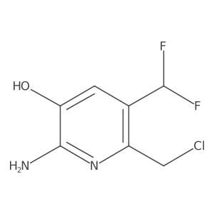 2-Amino-6-(chloromethyl)-5-(difluoromethyl)pyridin-3-ol结构式