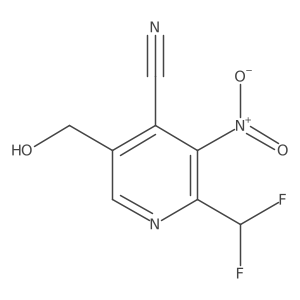 2-(Difluoromethyl)-5-(hydroxymethyl)-3-nitroisonicotinonitrile结构式