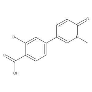 2-Chloro-4-(1,6-dihydro-1-methyl-6-oxo-3-pyridinyl)benzoic acid结构式