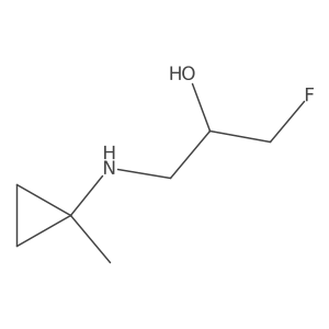 1-Fluoro-3-[(1-methylcyclopropyl)amino]propan-2-ol Structure