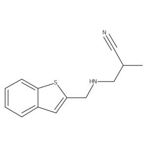 3-{[(1-Benzothiophen-2-yl)methyl]amino}-2-methylpropanenitrile结构式