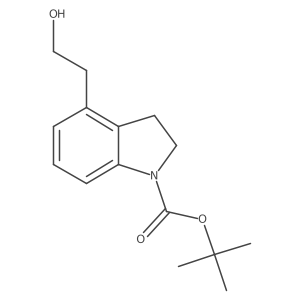 Tert-butyl 4-(2-hydroxyethyl)-2,3-dihydroindole-1-carboxylate结构式