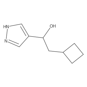 2-Cyclobutyl-1-(1H-pyrazol-4-yl)ethan-1-ol Structure