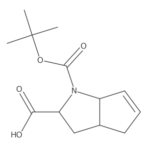 (2S)-1-(tert-Butoxycarbonyl)-1,2,3,3a,4,6a-hexahydrocyclopenta[b]pyrrole-2-carboxylic acid Structure
