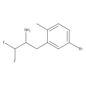 3-(5-Bromo-2-methylphenyl)-1,1-difluoropropan-2-amine结构式