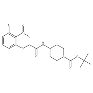 4-[[2-(3-Fluoro-2-nitrophenoxy)acetyl]amino]-1-piperidinecarboxylic acid 1,1-dimethylethyl ester结构式