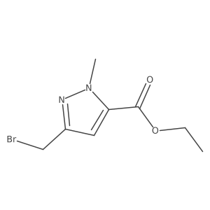Ethyl 3-(bromomethyl)-1-methyl-1h-pyrazole-5-carboxylate结构式