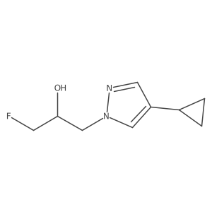 1-(4-cyclopropyl-1H-pyrazol-1-yl)-3-fluoropropan-2-ol结构式