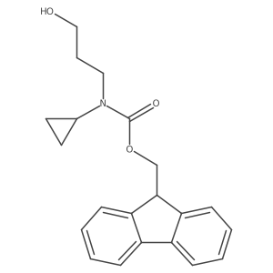 (9H-fluoren-9-yl)methyl N-cyclopropyl-N-(3-hydroxypropyl)carbamate结构式