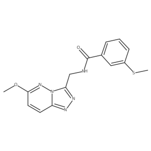 N-((6-methoxy-[1,2,4]triazolo[4,3-b]pyridazin-3-yl)methyl)-3-(methylthio)benzamide结构式
