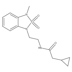 2-cyclopropyl-N-(2-(3-methyl-2,2-dioxidobenzo[c][1,2,5]thiadiazol-1(3H)-yl)ethyl)acetamide结构式