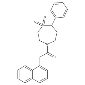 1-(1,1-Dioxido-7-phenyl-1,4-thiazepan-4-yl)-2-(naphthalen-1-yl)ethanone结构式
