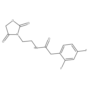 2-(2,4-difluorophenyl)-N-(2-(2,4-dioxooxazolidin-3-yl)ethyl)acetamide结构式