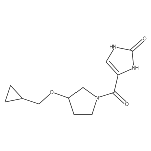 4-(3-(cyclopropylmethoxy)pyrrolidine-1-carbonyl)-1H-imidazol-2(3H)-one Structure
