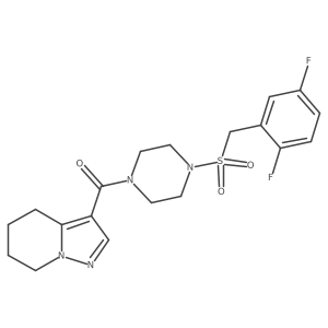 (4-((2,5-Difluorobenzyl)sulfonyl)piperazin-1-yl)(4,5,6,7-tetrahydropyrazolo[1,5-a]pyridin-3-yl)methanone Structure