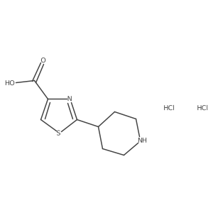 2-(Piperidin-4-yl)-1,3-thiazole-4-carboxylic acid dihydrochloride结构式