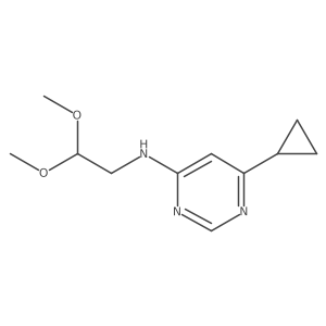 6-cyclopropyl-N-(2,2-dimethoxyethyl)pyrimidin-4-amine结构式