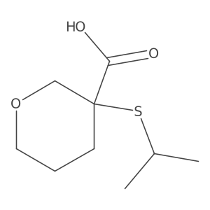 3-(Propan-2-ylsulfanyl)oxane-3-carboxylic acid Structure
