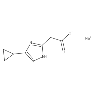 Sodium 2-(5-cyclopropyl-1H-1,2,4-triazol-3-yl)acetate结构式