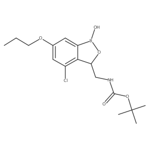1,1-Dimethylethyl N-[(4-chloro-1,3-dihydro-1-hydroxy-6-propoxy-2,1-benzoxaborol-3-yl)methyl]carbamate结构式