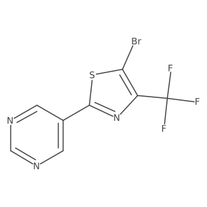 5-[5-Bromo-4-(trifluoromethyl)-1,3-thiazol-2-yl]pyrimidine Structure
