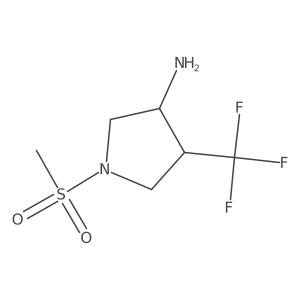 1-Methanesulfonyl-4-(trifluoromethyl)pyrrolidin-3-amine Structure