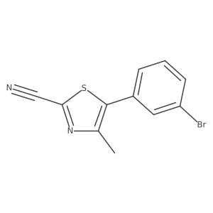 5-(3-Bromophenyl)-4-methyl-1,3-thiazole-2-carbonitrile结构式
