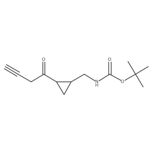 tert-butyl N-{[2-(but-3-ynoyl)cyclopropyl]methyl}carbamate结构式