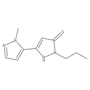3-(1-methyl-1H-pyrazol-5-yl)-1-propyl-1H-pyrazole-5-thiol结构式