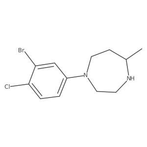 1-(3-Bromo-4-chlorophenyl)-5-methyl-1,4-diazepane结构式