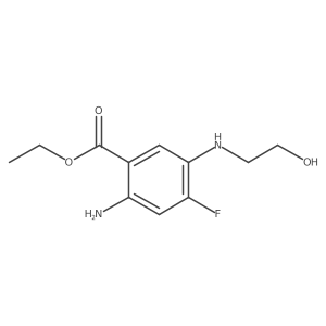 Ethyl 2-amino-4-fluoro-5-[(2-hydroxyethyl)amino]benzoate Structure