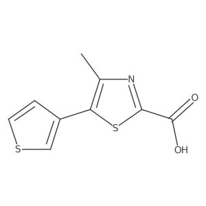 4-Methyl-5-(thiophen-3-yl)-1,3-thiazole-2-carboxylic acid Structure